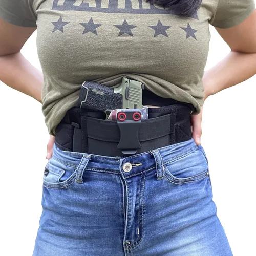 Vista 8 de Clip & Carry STRAPT-TAC - Funda para banda para el vientre, uso con cualquier funda de pistola Kydex IWB para transporte oculto