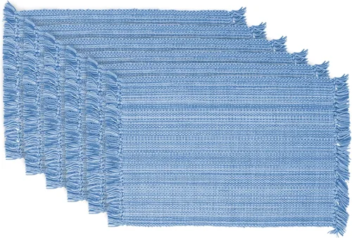 Vista 47 de DII - Colección de mesa jaspeado, juego de manteles individuales, 3x19 pulgadas, albaricoque, 6 piezas