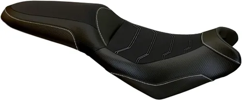 Vista 8 de Funda de asiento compatible con Kawasaki Versys 650 (07-21) Elba Total Black Comfort System