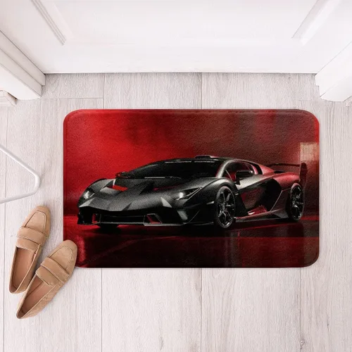 Vista 2 de Erosebridal Alfombra de coche de carreras, alfombra de baño para niños y adolescentes, decoración de dormitorio, tapete deportivo extremo