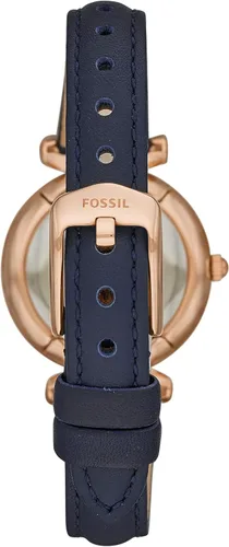 Vista 3 de Fossil Carlie Mini reloj de cuarzo de acero inoxidable y cuero para mujer Carlie Mini - ES4502