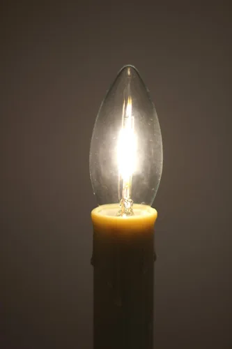 Vista 5 de Creative Hobbies Bombillas LED de repuesto para lámparas eléctricas de velas, velas de ventana, candelabros equivalentes a 7 vatios, transparente