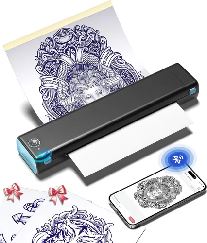 Vista 14 de Phomemo M08F Tattoo Stencil Printer, Bluetooth, Multi-Size Printing