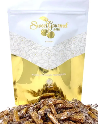 Vista 10 de SweetGourmet - Barras de sésamo tostadas con miel, dulces totalmente naturales, bocados crujientes envueltos, 1 libra