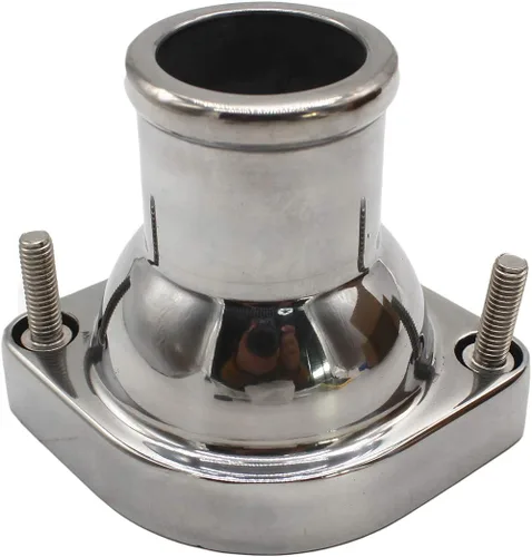 Vista 8 de Carcasa de termostato de cuello de agua giratoria pulida de 45° compatible con motor Chevrolet LS LS1 LS2 LS7 Compatible con C-hevrolet LS Engine