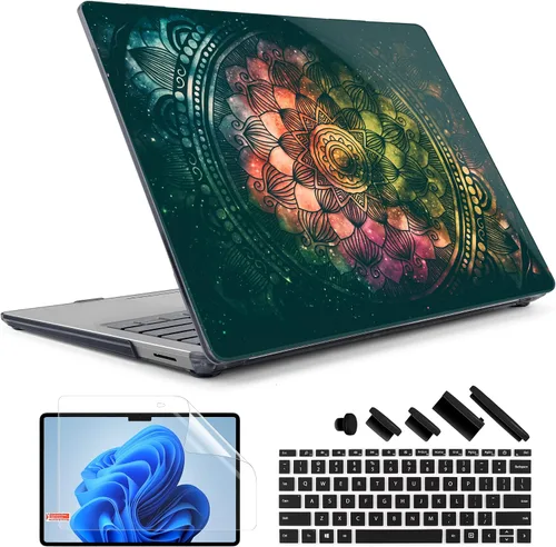 Vista 18 de TWOLSKOO Funda para portátil Microsoft Surface Go 2/1 de 12.4" lanzada con el modelo 1943/2013, carcasa rígida de plástico protectora y cubierta