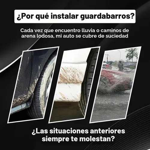 Vista 5 de 4 unidades de guardabarros universal de goma para coche, guardabarros de goma de material suave, protectores contra salpicaduras de goma universal