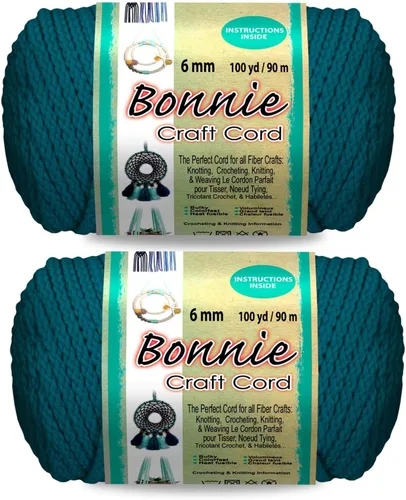 Vista 26 de Pepperell Bonnie - Cordón de macramé trenzado 6 mm x 91.4 m Almendra (Paquete de 2) Cordón de polipropileno retorcido para manualidades DIY