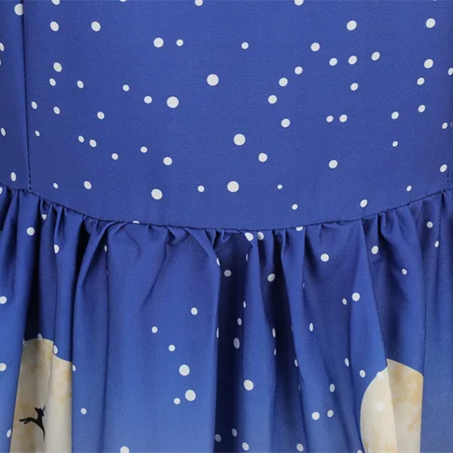 Vista 4 de Vestido de verano para mujer, vintage, sin mangas, vestido de fiesta de Navidad, estampado divertido, faldas de té fluidas, tallas S-XXL