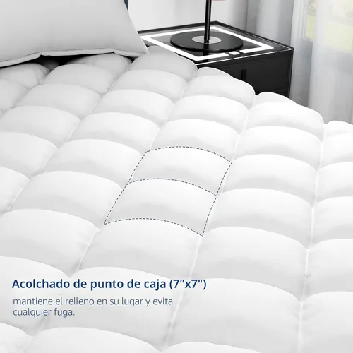 Vista 8 de Sunflower Protector de Colchón Twin, Funda de Colchón de Algodón Hipoalergénico para Dormitorio Universitario, 18-22" Bolsillo Extra Profundo