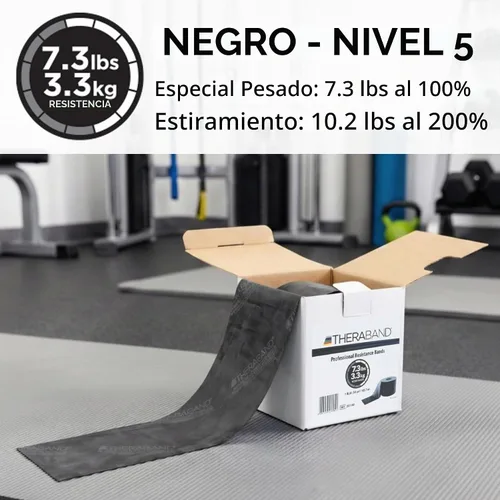 Vista 3 de THERABAND Banda de resistencia, rollo de 50 yardas, banda elástica de látex para ejercicio, estiramiento, terapia física, yoga, pilates