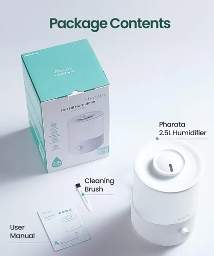 Vista 8 de Humidificadores Pharata para Recámara Habitación Grande, Humidificador de Niebla Fría de 2.5L con Difusor de Aceite Esencial, Humidificador