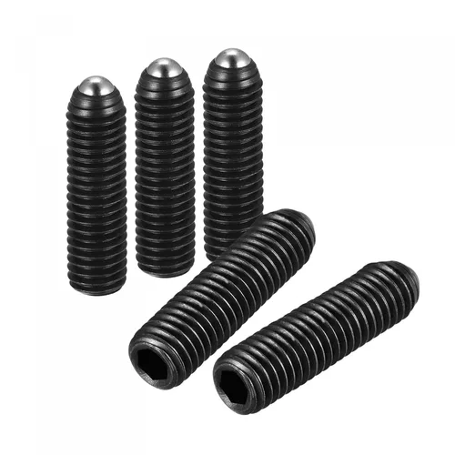 Vista 11 de uxcell Tornillos de fijación de punta de bola, 10 piezas M8 x 0.984 in de acero de alto carbono Métrico Spring Hex Socket Grub Tornillo
