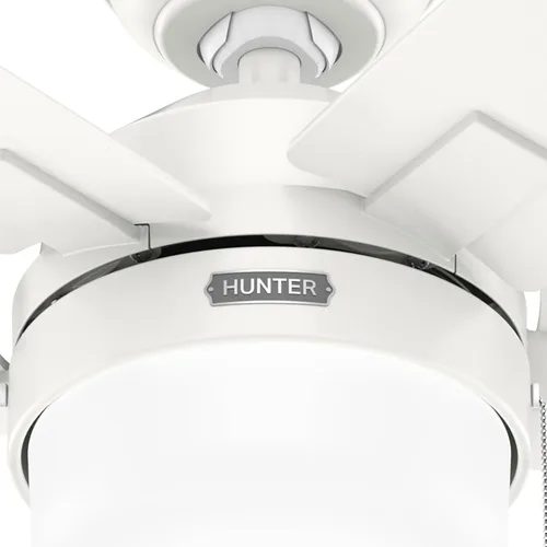Vista 11 de Hunter Anisten 52487 - Ventilador de techo interior de 52 pulgadas con luz LED, ventilador de techo blanco con cadena de tracción, para dormitorio
