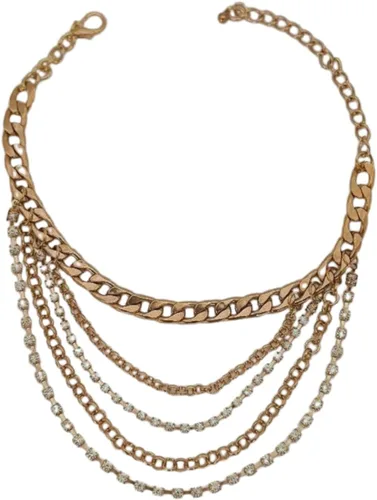 Vista 8 de Pulsera de cadena de botas de joyería occidental para mujer, pulsera de metal dorado, tobillera con múltiples hebras, Metal