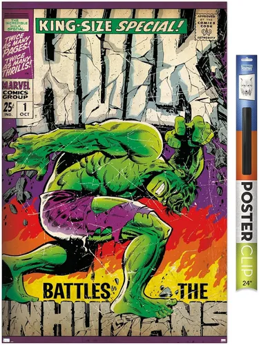 Vista 17 de Trends International Marvel Comics Hulk - Póster especial #1 para pared, 34 pulgadas de largo x 22.4 pulgadas, versión enmarcada en negro Versión