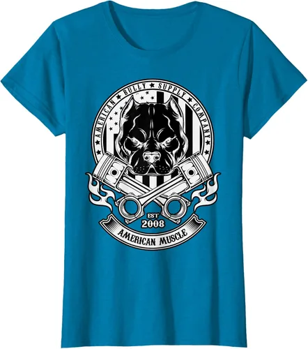 Vista 57 de American Muscle - Camiseta de cabeza dura Pit Bull American Bully, Negro, S
