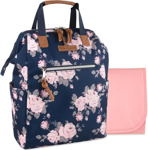 Vista 12 de Baby Essentials Super Cooler - Mochila de pañales con marco principal con cambiador, correas de cochecito, compartimento aislado para botella
