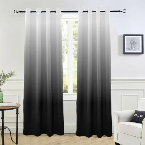 Vista 12 de Cortinas amarillas y azules de 84 pulgadas, 1 pieza, cortinas de puerta para tratamientos de ventanas, divisores de habitación, cortinas de cocina