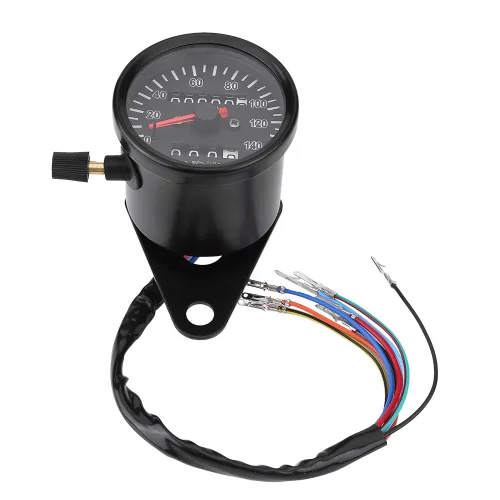 Vista 4 de Walfront Medidor universal del velocímetro del odómetro de la motocicleta con el indicador, medidor de velocidad para la motocicleta, instrumento
