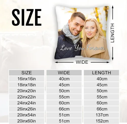 Vista 3 de Funda de almohada personalizada con imagen, funda de almohada de terciopelo personalizada de 16 x 16 pulgadas con texto fotográfico, regalos