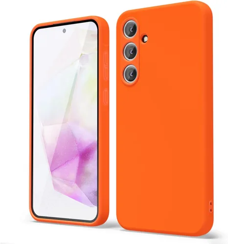 Vista 260 de oakxco Funda para teléfono Samsung Galaxy A12 con agarre de silicona líquida, linda delgada fina suave cubierta de gel de goma TPU lisa para mujeres
