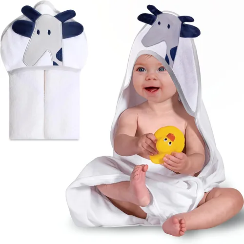 Vista 14 de Mother's Choice - Toallas de bebé 100% algodón orgánico con diseño de oso azul, certificado Oeko-TEX, hipoalergénicas, ultra absorbentes, toalla