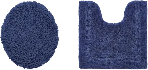 Vista 37 de Better Trends - Juego de 2 alfombras de baño 100% algodón, extra suaves, con borlas, de 17" x 24", alfombra de baño superabsorbente y reversible