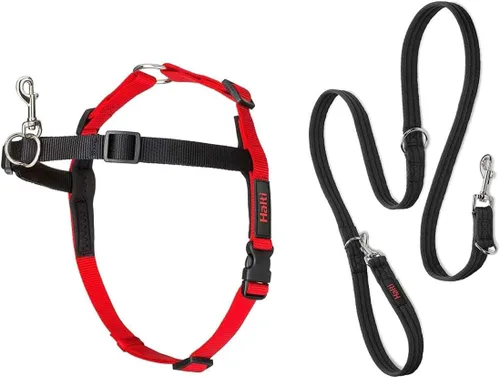 Vista 10 de Halti Arnés de control frontal tamaño mediano y correa de entrenamiento Halti tamaño grande, paquete combinado negro – evita que tu perro tire