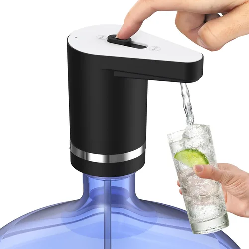 Vista 10 de Bomba de agua recargable portátil para jarra de 2/3/5 galones, 6 modos para Blanco leche