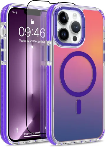 Vista 152 de Funda magnética para Google Pixel 10 Pro XL [compatible con Magsafe] [bonito diseño fluorescente de moda] a prueba de golpes, delgada, translúcida