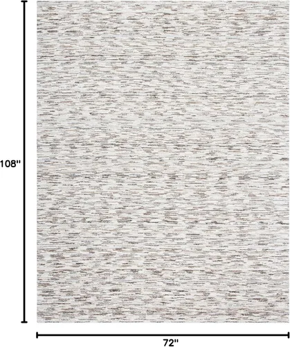 Vista 2 de SAFAVIEH Elements Collection ELM202T - Alfombra moderna de viscosa de 6 x 9 pies, color marrón y gris claro