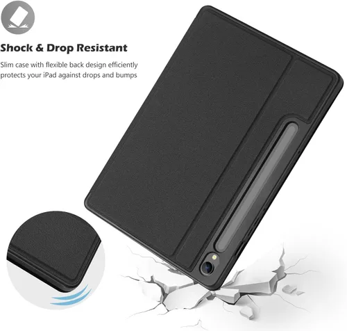 Vista 6 de ProCase Funda inteligente para Galaxy Tab S10 Lite/S10 FE/ S9 FE de 10.9 pulgadas con soporte para S Pen y funda rígida con soporte para S Pen
