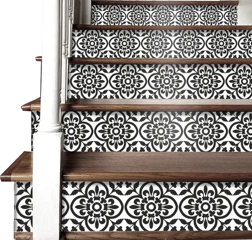 Vista 28 de Stair Riser Strip Vinyl Decal, Amalfi, 5" x 49", Pack of 5