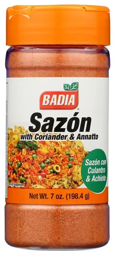 Vista 10 de Badia Sazon con cilantro y anatto, 7 oz - Mezcla de condimentos latinos Classic Latin seasoning blend with Coriander and Annatto for vibrant