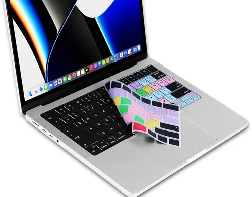 Vista 4 de Final Cut Pro Shortcut US Layout - Funda de silicona para teclado de MacBook de 14 pulgadas A2442 16 A2485 con (chip M1/Max) Liquid Retina XDR