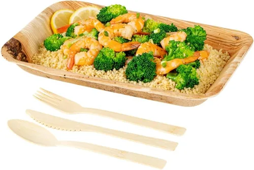 Vista 19 de Restaurantware Bambuddha - Cuchillos de madera de 7 pulgadas, 100 cuchillos de bambú desechables, acabado suave y duradero, cubiertos sostenibles