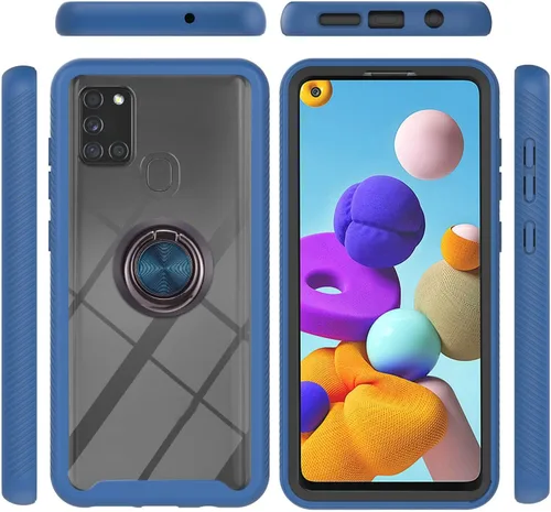Vista 37 de Funda compatible con Xiaomi Poco X3 NFC, compatible con Xiaomi Poco X3 Pro/Poco X3 Ring Stand 3 en 1, color negro