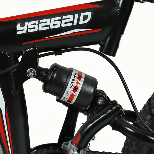 Vista 6 de Xspec Bicicleta de montaña plegable de 26 pulgadas y 21 velocidades para adultos