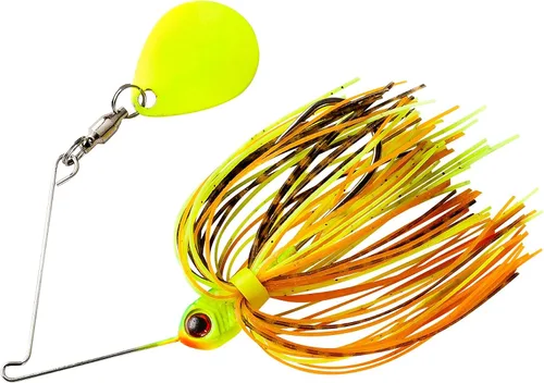 Vista 3 de Booyah Pond Magic Señuelo de pesca de róbalo con hoja giratoria para aguas pequeñas