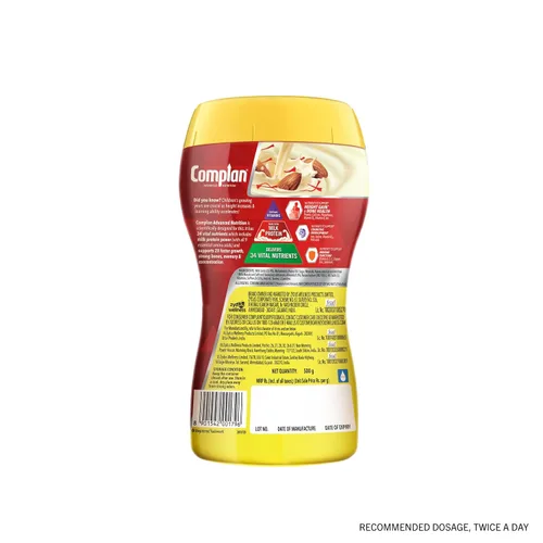 Vista 9 de Complan Nutrición y Salud Bebida Kesar Badam, 500gm (Jar)