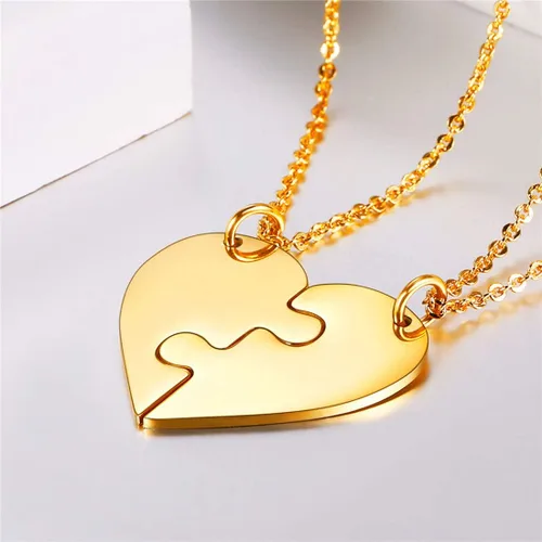 Vista 3 de U7 BFF Collar para 23456 Muchachos, Mujeres, Acero Inoxidable, Personalizado, Familia, Hermandad, Amistad, Personalizado, Nombre del Mejor Amigo