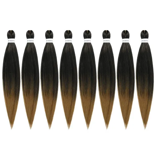 Vista 37 de Cabello trenzado preestirado - 12 pulgadas, 8 paquetes, cabello trenzado corto natural negro para trenzas torcidas o en caja, extensiones de cabello