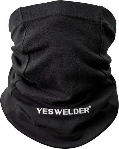Vista 6 de YESWELDER Polaina de cuello resistente a la llama, bandana de máscara facial de soldadura
