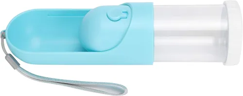 Vista 8 de Botella de bebida plegable para mascotas, dispensador de agua portátil para perros y gatos, taza de viaje telescópica con botón de bloqueo de agua