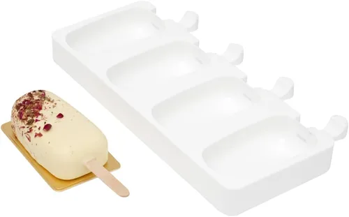 Vista 30 de Restaurantware -Molde de bola de 8 cavidades de pastelería, 1 molde de chocolate listo para horno - Molde de silicona blanca flexible, congelable