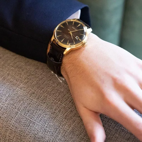 Vista 3 de SEIKO PRESAGE SRPD36J1 - Reloj de cóctel con esfera marrón de edición limitada "Old Fashioned", Blanco