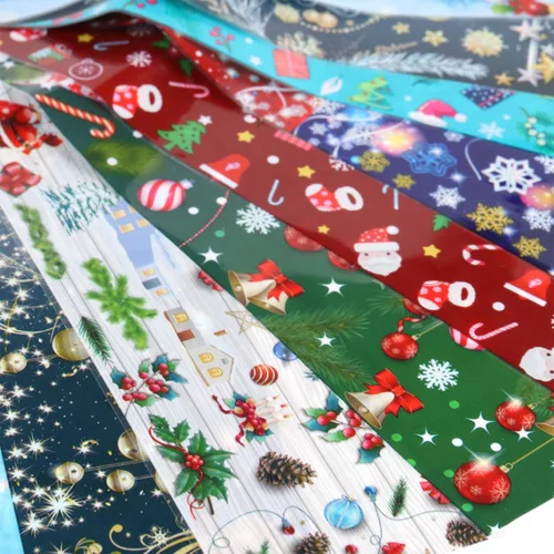 Vista 2 de Calcomanías de transferencia de papel de uñas de Navidad, 10 hojas de calcomanías de arte de uñas de Navidad, calcomanías de invierno, Papá Noel