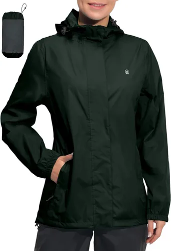 Vista 11 de Little Donkey Andy Chaqueta impermeable con capucha para mujer Negro