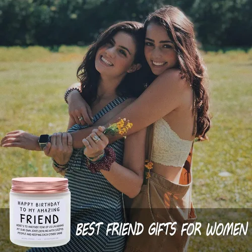 Vista 2 de Regalos de feliz cumpleaños para amigos y mejores amigos – Regalo divertido y de vela de lavanda para mamá, Navidad y día de la madre